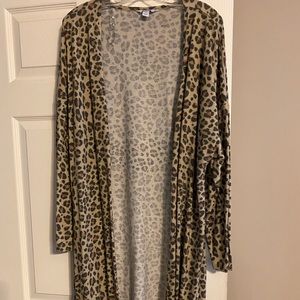 Leopard duster cardigan